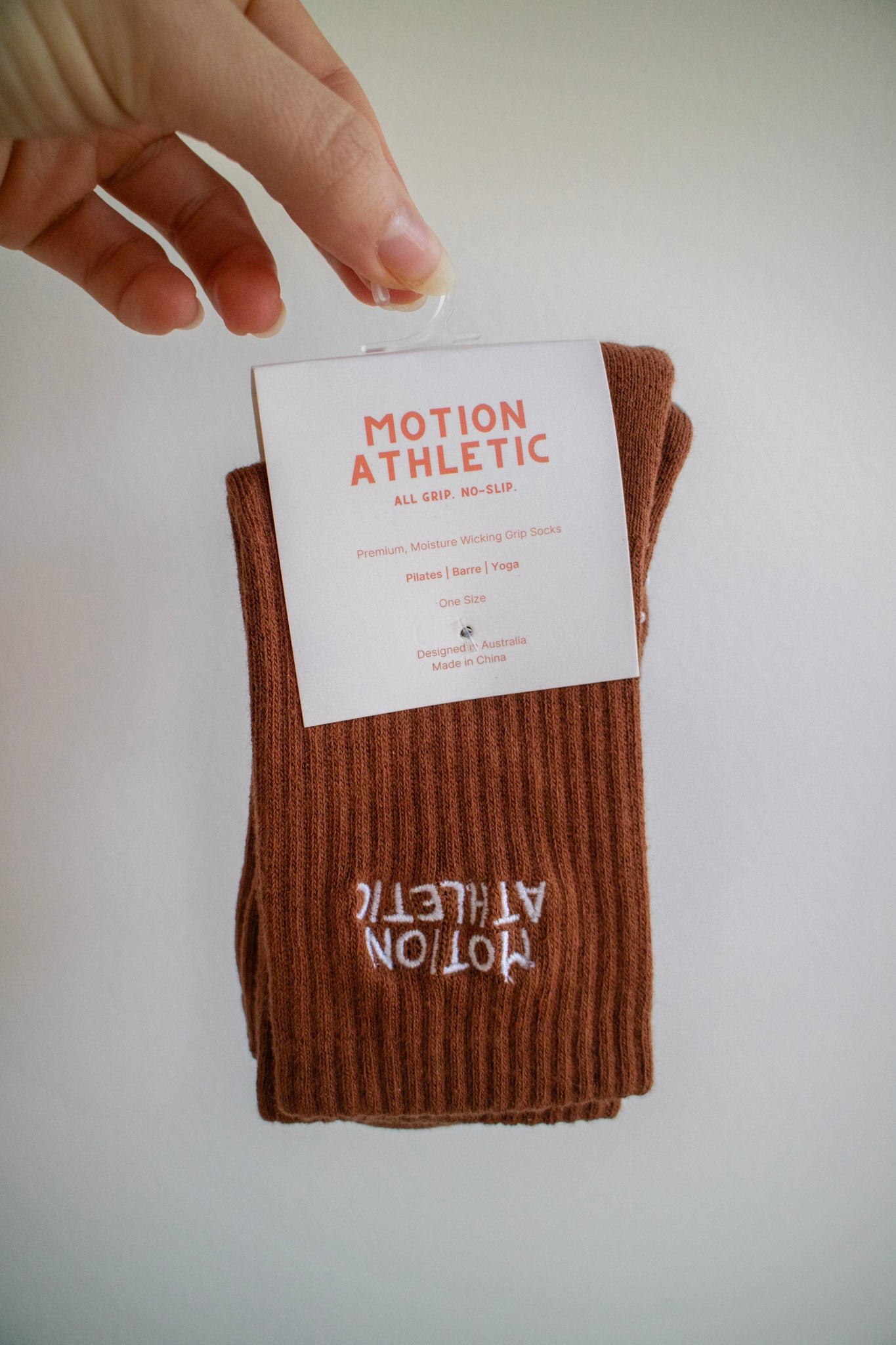 Brown Grip Socks