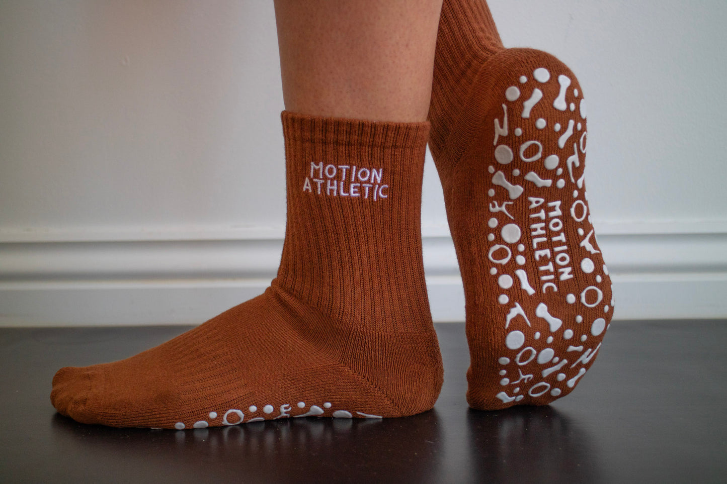 Brown Grip Socks